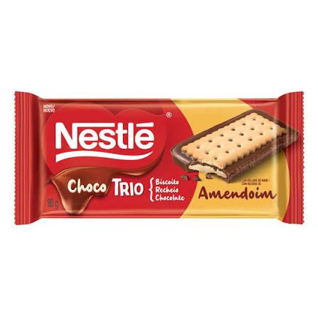 CHOC.NESTLE CHOCOTRIO 90G AMENDOIM