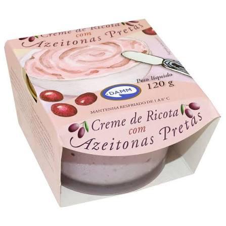 CREME DAMM 120G RICOTA C/AZEITONAS PRETAS