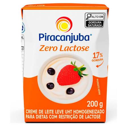 CREME DE LEITE PIRACANJUBA 200ML ZERO LACTOSE