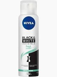 DESOD.NIVEA AERO ANTI-TRANSP.150ML FEM BLACK WHITE FRESH