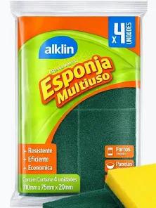 ESPONJA ALKLIN MULTIUSO DUPLA FACE C/4UN