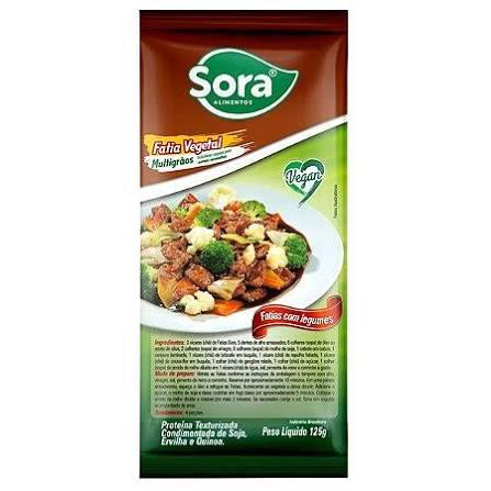 FATIA DE SOJA CARNE VERMELHA SORA 125G