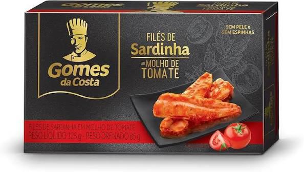 FILE SARD.GOMES DA COSTA CX 125G EM MOLHO DE TOMATE