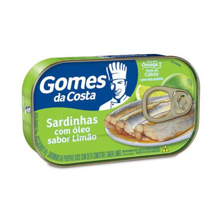 FILE SARD.GOMES DA COSTA CX 125G EM OLEO SABOR LIMAO