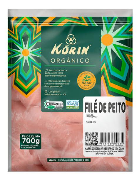 FRANGO IQF KORIN ORGANICO 700G FILE DE PEITO