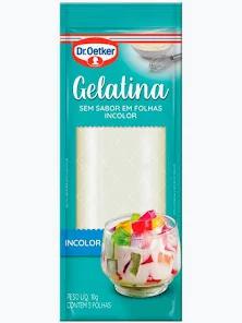 GELATINA DR.OETKER FOLHAS SEM SABOR 10G INCOLOR