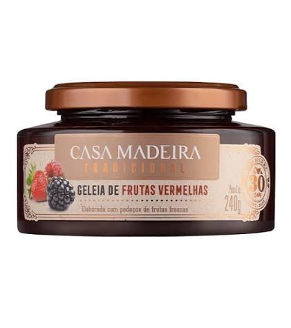 GELEIA CASA MADEIRA 240G FRUTAS VERMELHAS