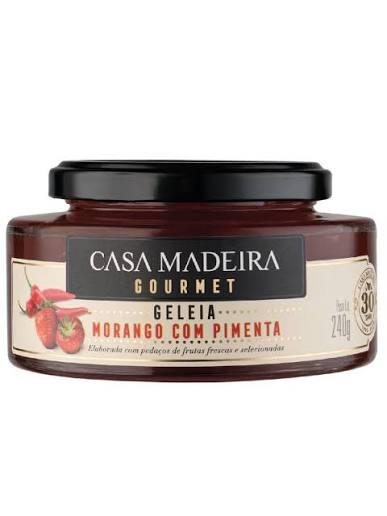 GELEIA CASA MADEIRA GOURMET 240G MORANGO C/PIMENTA
