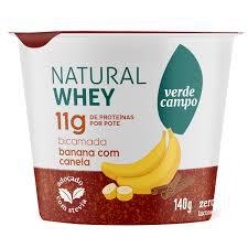 IOGURTE VERDE CAMPO NATURAL 11G WHEY BANANA E CANELA 140G