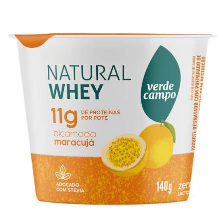 IOGURTE VERDE CAMPO WHEY11 140G MARACUJA