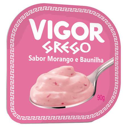 IOGURTE VIGOR GREGO  90G MORANGO E BAUNILHA