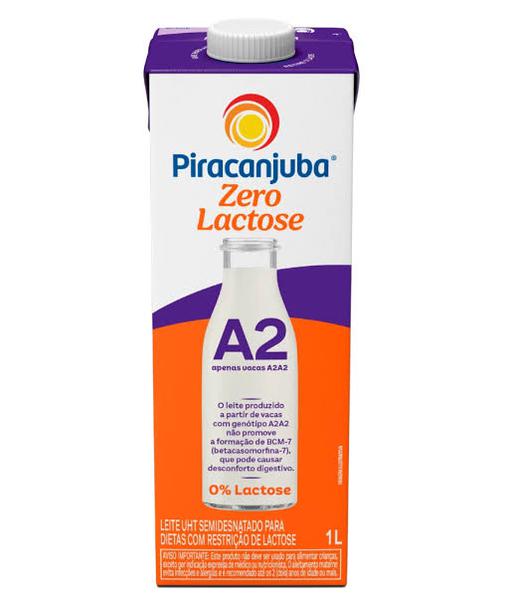 LEITE PIRACANJUBA A2 TP 1L SEMI DESN ZERO LACTOSE