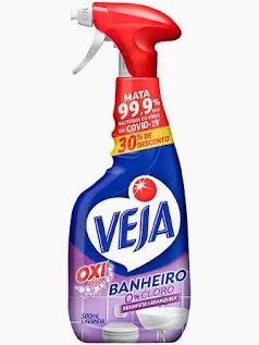 LIMP.P/BANHEIRO VEJA 500ML PULV. LAVANDA 30% DESC.