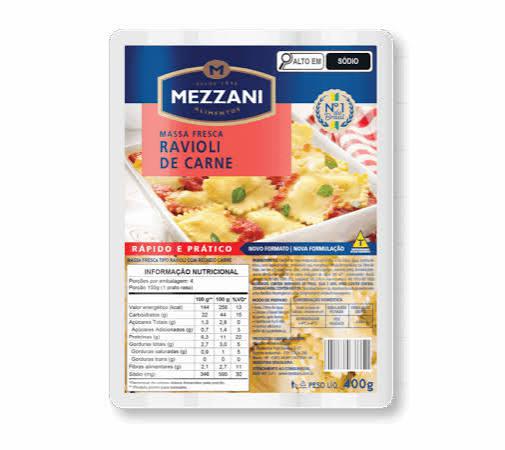 MASSA MEZZANI 400G RAVIOLI DE CARNE