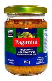 MOLHO PAGANINI 170G BRUSCHETTA AZEITONA VERDE