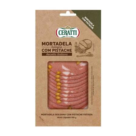 MORTADELA CERATTI 150G FATIADA BOLOGNA C/PISTACHE
