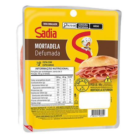 MORTADELA SADIA DEFUMADA 180G FATIADA VACUO