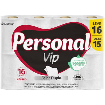 PAPEL HIG.PERSONAL VIP F.D. LV16UN PG15UN 30MT NEUTRO