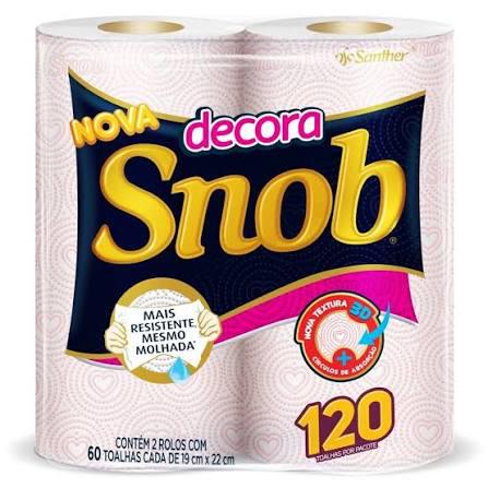 PAPEL TOALHA SNOB C/2 ROLOS DECORADA