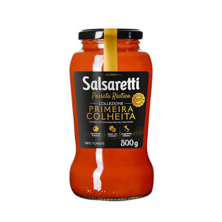 PASSATA RUSTICA SALSARETTI VD 500G PRIMEIRA COLHEITA