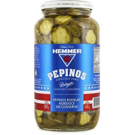 PEPINOS HEMMER 440G EM RODELAS AGRIDOCE