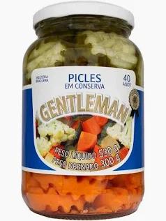 PICLES GENTLEMAN EM CONSERVA VD 300G SUAVE