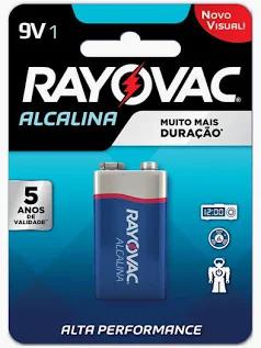 PILHA RAYOVAC ALC.BATERIA 9V