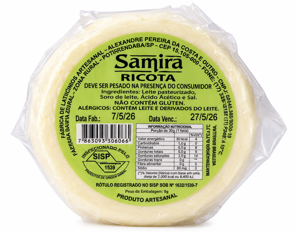 QUEIJO SAMIRA KG RICOTA