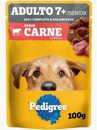 RACAO P/CAES PEDIGREE 100G SACHET ADULTO 7+ CARNE