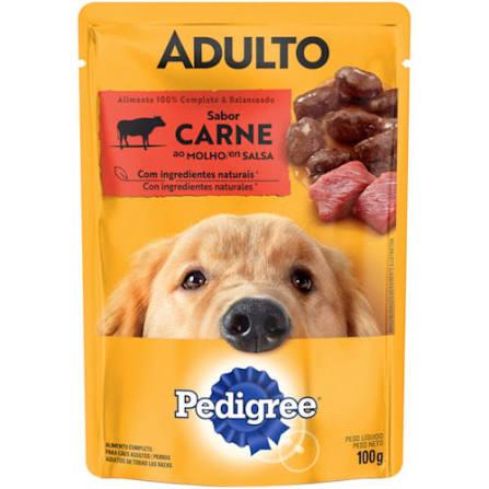 RACAO P/CAES PEDIGREE 100G SACHET ADULTO CARNE