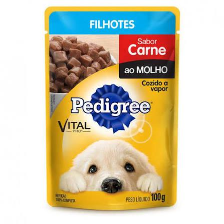 RACAO P/CAES PEDIGREE 100G SACHET JUNIOR CARNE AO MOLHO