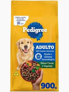 RACAO P/CAES PEDIGREE 900G ADULTO CARNE E VEGETAIS