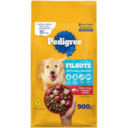 RACAO P/CAES PEDIGREE 900G FILHOTE CARNE/FRANGO/CENOURA
