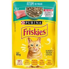 RACAO P/GATOS FRISKIES 85G ATUM AO MOLHO