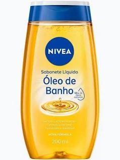 SABONETE LIQUIDO NIVEA 200ML OLEO P/BANHO