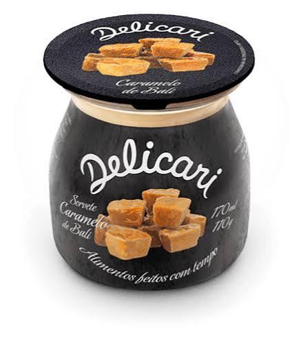 SORVETE DELICARI PT 110G CARAMELO DE BALI
