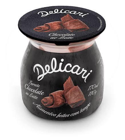 SORVETE DELICARI PT 110G CHOCOLATE AO LEITE