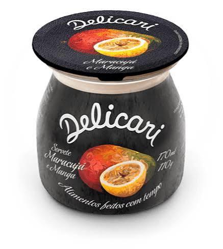 SORVETE DELICARI PT 110G MARACUJA C/MANGA