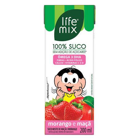 SUCO LIFE MIX LUMINUS KIDS 200ML MORANGO E MACA