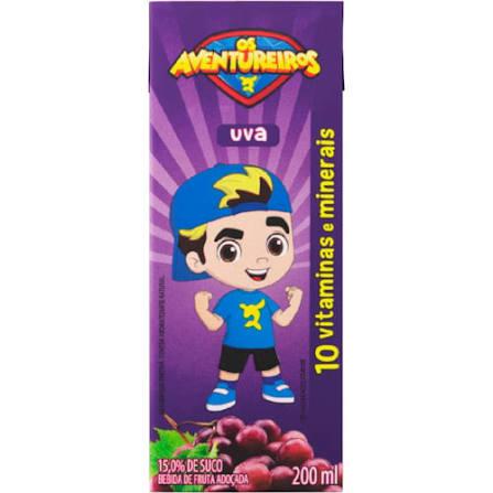 SUCO OS AVENTUREIROS TP 200ML UVA