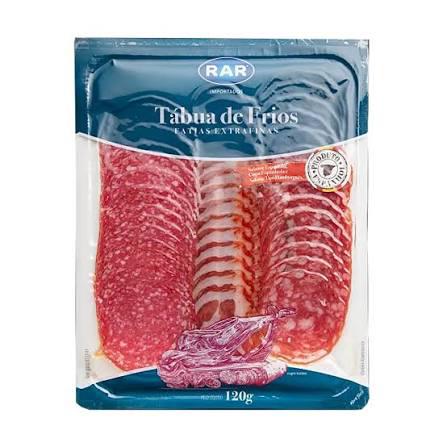 TABUA DE FRIOS RAR 120G SALAME MILANO E PRES. CRU