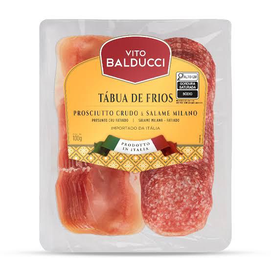TABUA DE FRIOS VITO BALDUCCI 100G PRESUNTO CRU E SALAME MILANO