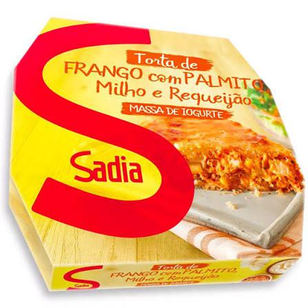 TORTA SADIA 500G MASSA IOGURTE FRGO/ PALM/ MILHO/ CATUPIRY