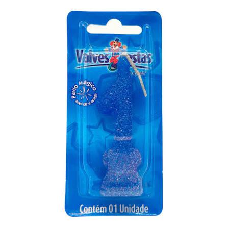 VELA VALVES FESTAS GLITER Nº1 AZUL