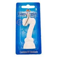 VELA VALVES FESTAS GLITER Nº7 BRANCA