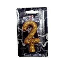 VELA VALVES FESTAS SUPER GLITTER Nº2 OURO