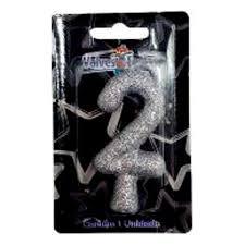 VELA VALVES FESTAS SUPER GLITTER Nº2 PRATA