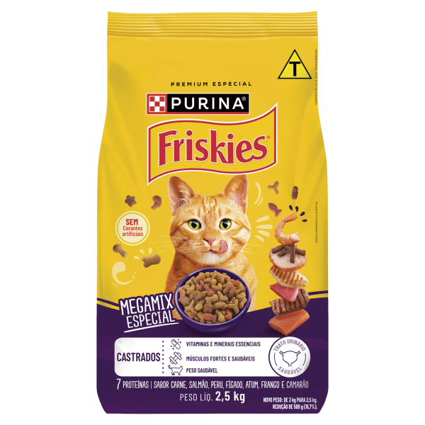 Alimento Gatos Megamix Castrado Friskies 2,5kg