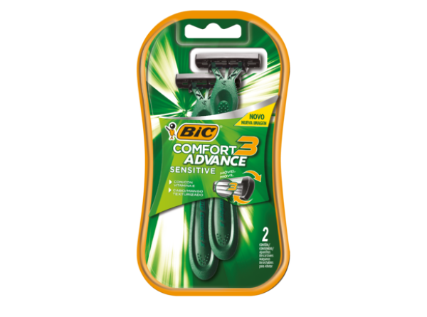 Aparelho Bic Confort 3 Sensitive Com 2 Unds