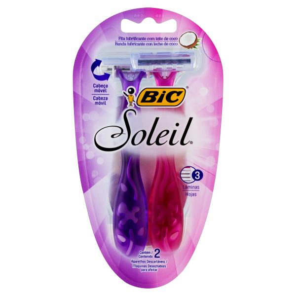 Aparelho Bic Soleil Rosa e Roxo com 2 Unds